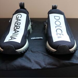 Dolce & Gobbana SORRENTO SLIP-ON SNEAKERS WITH LOGO TAPE